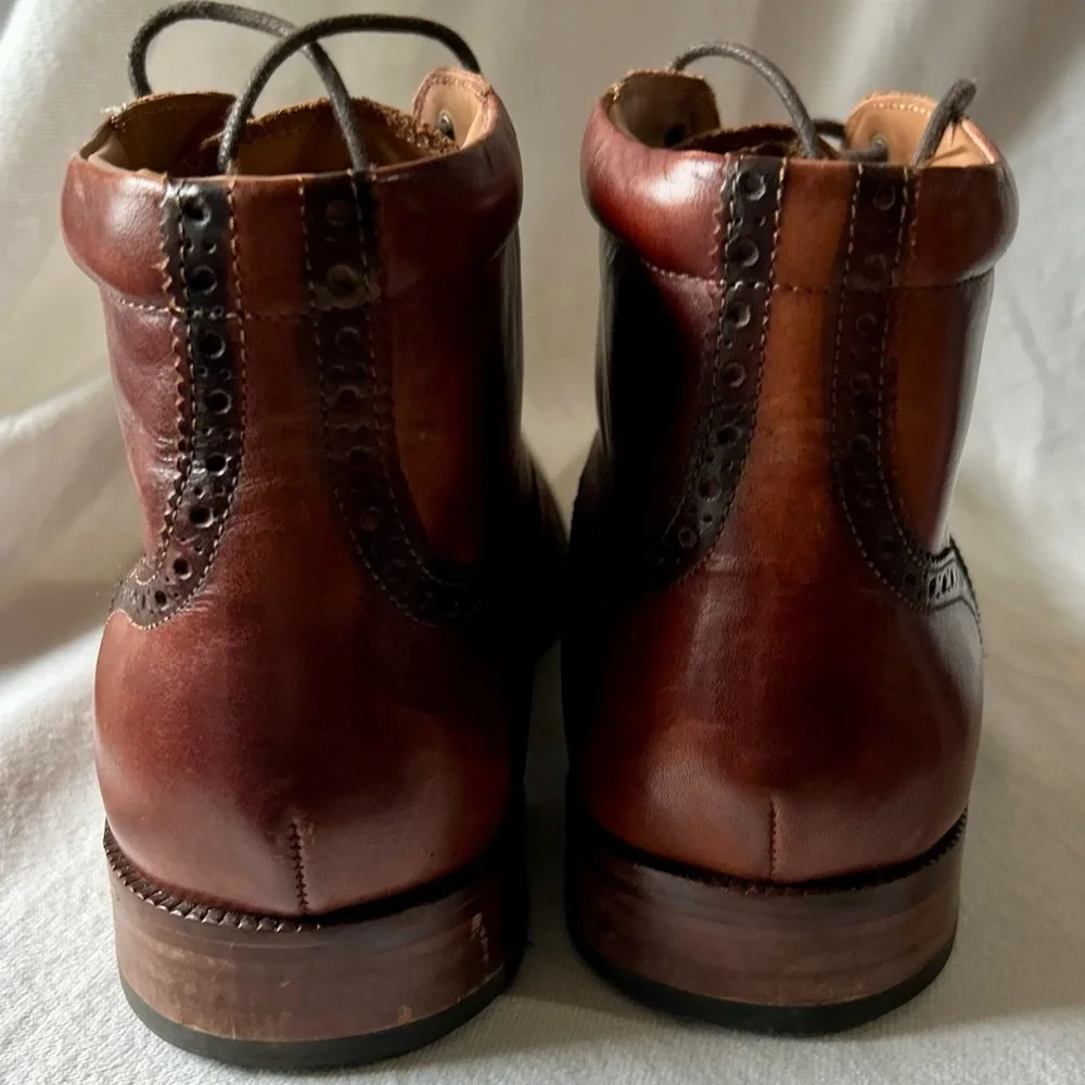 Cole Haan Men's 10.5 Williams Wingtip Chukka Boots Brown Leather Dress Shoes